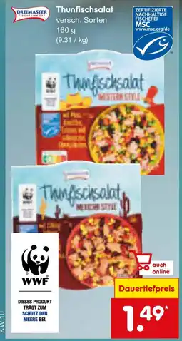 Netto Marken-Discount DREIMASTER Thunfischsalat Angebot