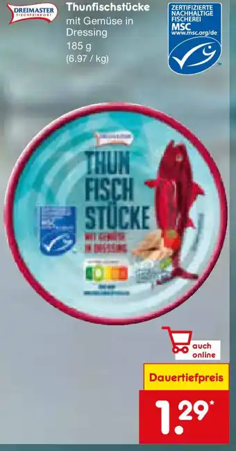 Netto Marken-Discount DREIMASTER Thunfischstücke Angebot