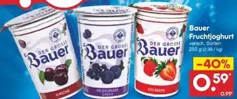 Netto Marken-Discount Bauer Fruchtjoghurt Angebot