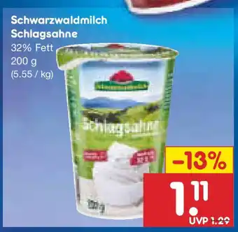 Netto Marken-Discount Schwarzwaldmilch Schlagsahne Angebot