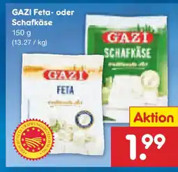 Netto Marken-Discount GAZI Feta- oder Schafkäse Angebot