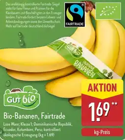 Aldi Nord Bio-Bananen, Fairtrade Angebot