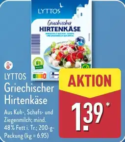 Aldi Nord LYTTOS Griechischer Hirtenkäse Angebot