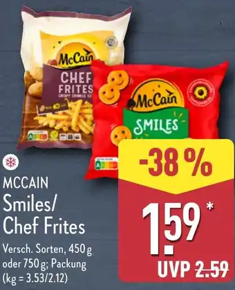 Aldi Nord MCCAIN Smiles/ Chef Frites Angebot