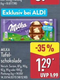 Aldi Nord MILKA Tafel- schokolade Angebot