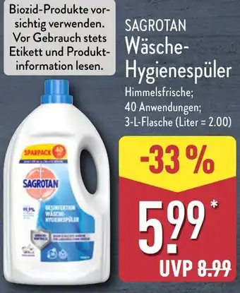 Aldi Nord SAGROTAN Wäsche- Hygienespüler Angebot