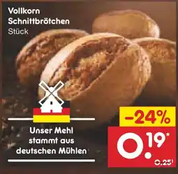 Netto Marken-Discount Vollkorn Schnittbrötchen Angebot