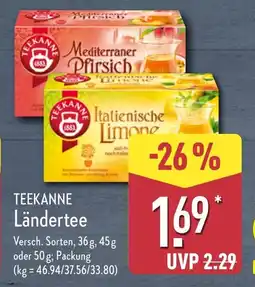 Aldi Nord TEEKANNE Ländertee Angebot