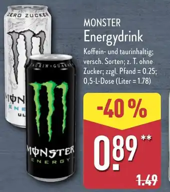 Aldi Nord MONSTER Energydrink Angebot