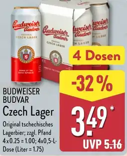 Aldi Nord BUDWEISER BUDVAR Czech Lager Angebot