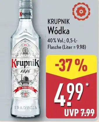 Aldi Nord KRUPNIK Wódka Angebot