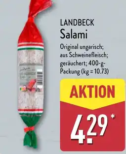 Aldi Nord LANDBECK Salami Angebot