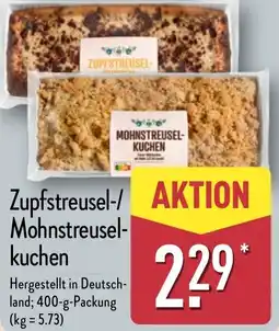 Aldi Nord Zupfstreusel-/ Mohnstreusel- kuchen Angebot