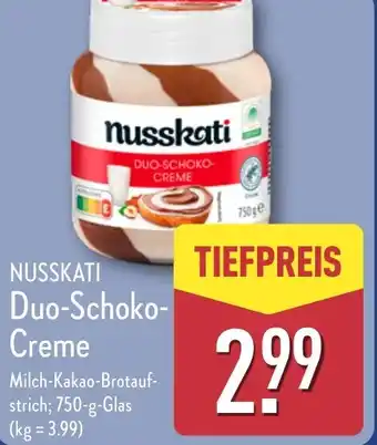 Aldi Nord NUSSKATI Duo-Schoko- Creme Angebot