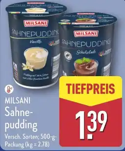 Aldi Nord MILSANI Sahne- pudding Angebot