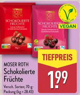 Aldi Nord MOSER ROTH Schokolierte Früchte Angebot