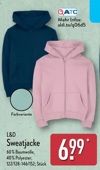 Aldi Nord L&D Sweatjacke Angebot