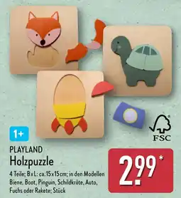 Aldi Nord PLAYLAND Holzpuzzle Angebot