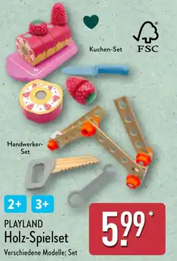 Aldi Nord PLAYLAND Holz-Spielset Angebot