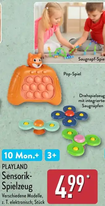 Aldi Nord PLAYLAND Sensorik- Spielzeug Angebot