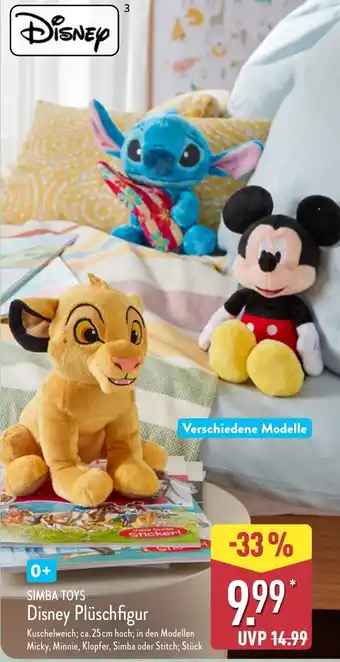 Aldi Nord SIMBA TOYS Disney Plüschfigur Angebot