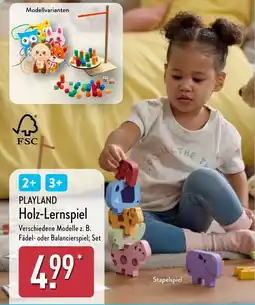 Aldi Nord PLAYLAND Holz-Lernspiel Angebot