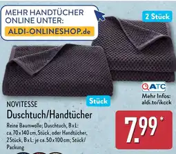 Aldi Nord NOVITESSE Duschtuch/Handtücher Angebot