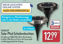 Aldi Nord CASALUX Solar-Pfad-Scheibenleuchten Angebot