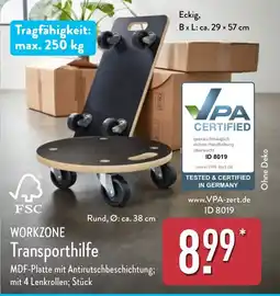 Aldi Nord WORKZONE Transporthilfe Angebot