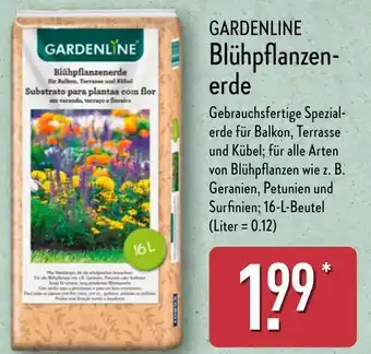 Aldi Nord GARDENLINE Blühpflanzen- erde Angebot