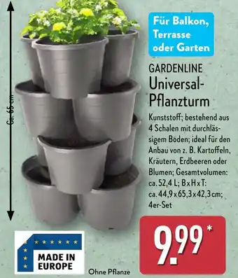 Aldi Nord GARDENLINE Universal- Pflanzturm Angebot