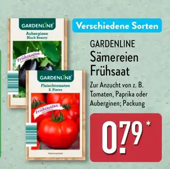 Aldi Nord GARDENLINE Sämereien Frühsaat Angebot