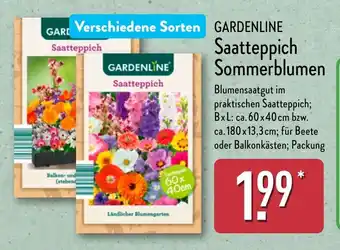 Aldi Nord GARDENLINE Saatteppich Sommerblumen Angebot