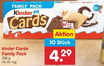 Netto Marken-Discount kinder Cards Family Pack Angebot