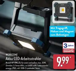 Aldi Nord WORKZONE Akku-LED-Arbeitsstrahler Angebot