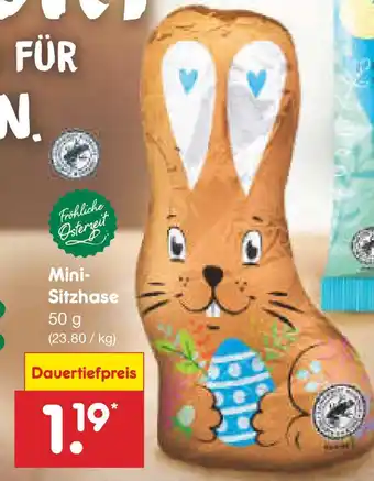 Netto Marken-Discount Fröhliche Osterzeit Mini- Sitzhase Angebot