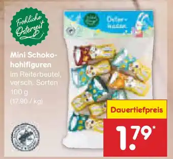 Netto Marken-Discount Fröhliche Osterzeit Mini Schokohohlfiguren Angebot