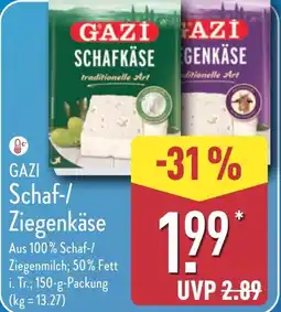 Aldi Nord GAZI Schaf-/ Ziegenkäse Angebot