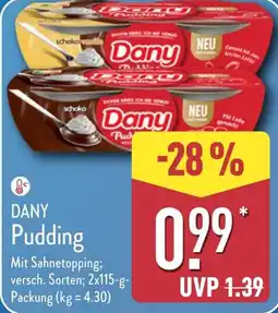 Aldi Nord DANY Pudding Angebot