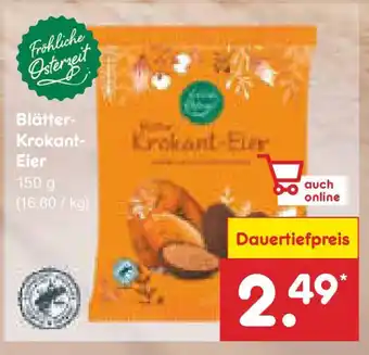 Netto Marken-Discount Fröhliche Osterzeit Blätter- Krokant- Eier Angebot