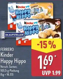 Aldi Nord FERRERO Kinder Happy Hippo Angebot