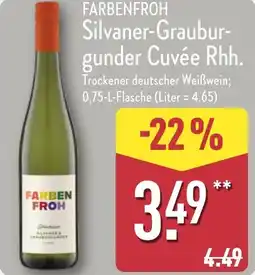 Aldi Nord FARBENFROH Silvaner-Graubur- gunder Cuvée Rhh. Angebot