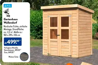 Aldi Nord Gartenhaus Wallendorf Angebot