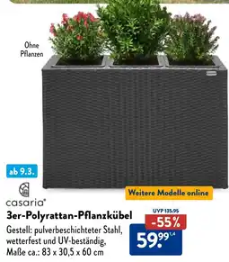 Aldi Nord casaria 3er-Polyrattan-Pflanzkübel Angebot