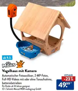 Aldi Nord Die Maus Vogelhaus mit Kamera Angebot