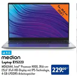 Aldi Nord medion Laptop E15223 Angebot