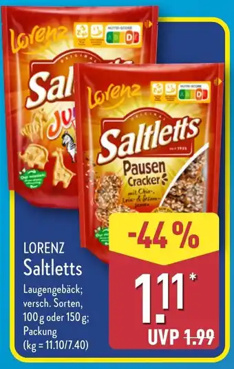 Aldi Nord LORENZ Saltletts Angebot