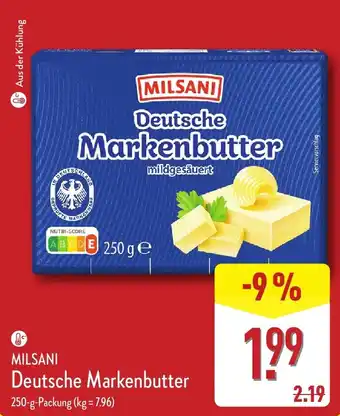 Aldi Nord MILSANI Deutsche Markenbutter Angebot