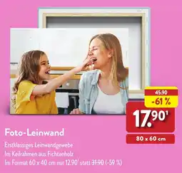 Aldi Nord Foto-Leinwand Angebot