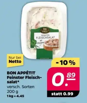 NETTO BON APPÉTIT Feinster Fleisch- salat Angebot